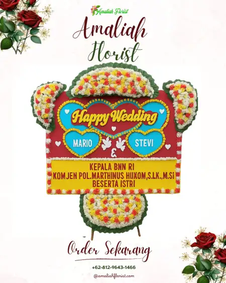 Papan Bunga Pernikahan Perbon